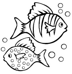 fish coloring pages cartoon colouring sheets cute fishes simple clip template print