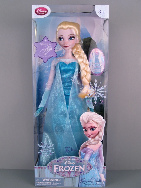 NEW Disney Store Frozen Queen Elsa 16" Singing Light Up Doll Sings "Let it Go" 