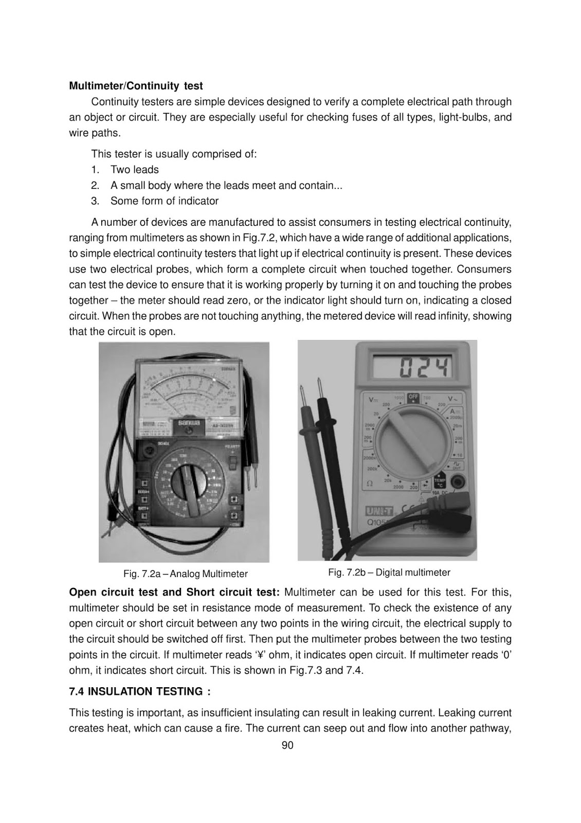 BASIC ELECTRICAL MEASURING INSTRUMENTS AND TESTING