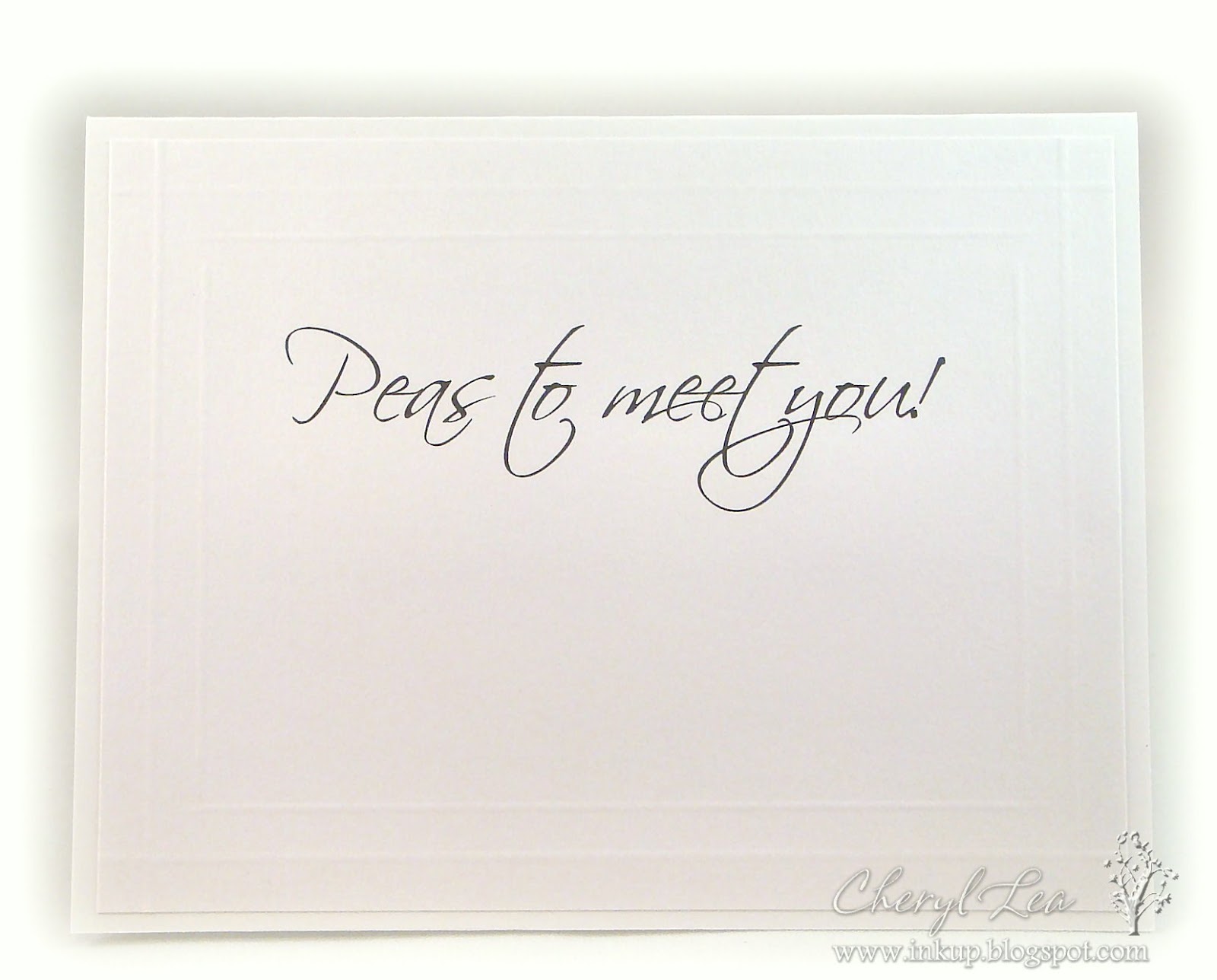 Ink Up Peas to meet you