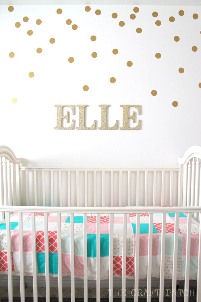 Gold, Aqua, Teal and Coral Nursery Tips for beautiful apartment decorating