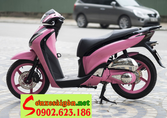 Mẫu sơn xe Honda Sh150i màu hồng cực đẹp