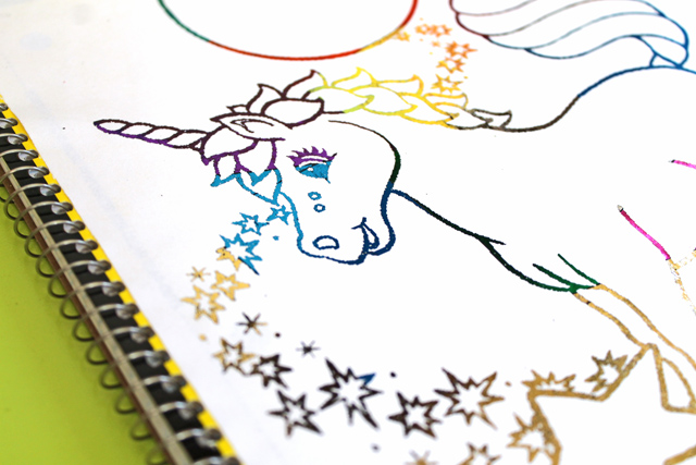 Make your own Lisa Frank inspired notebooks and school supplies!