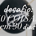 Desafio: 10 coisas em 30 dias