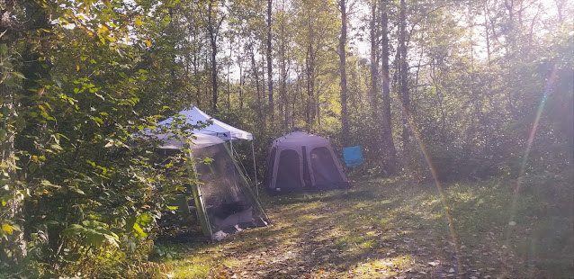 Our Tent and our nice secluded campsite