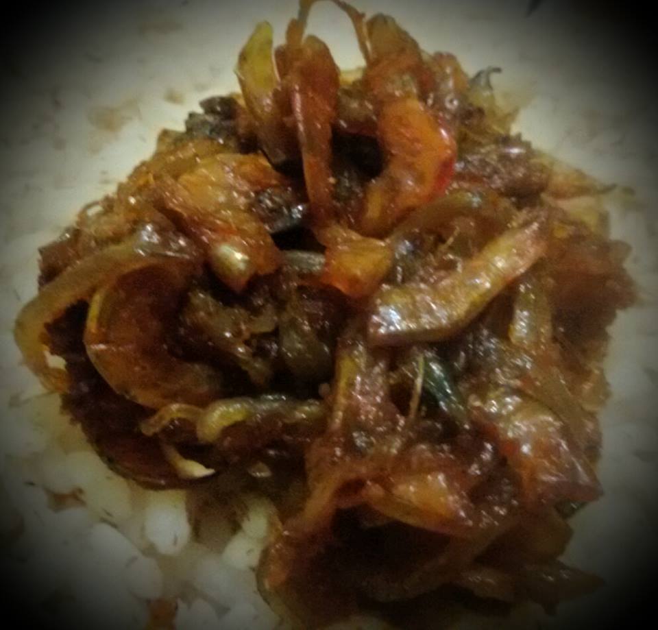 Bits from my backpack Dry prawns roast