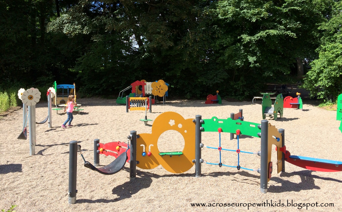 a playground for small kids at Egeskov Slot