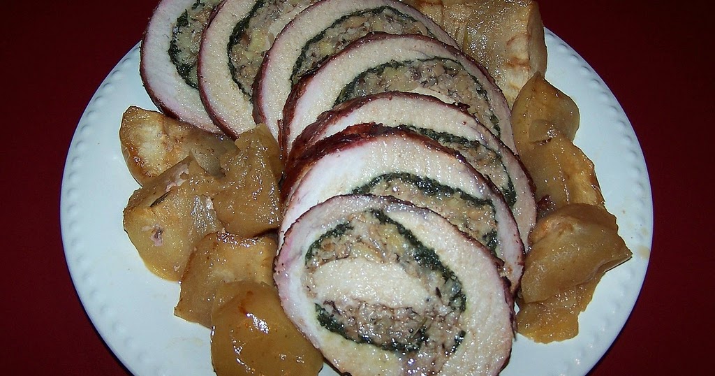 OllaPodrida ProsciuttoWrapped Pork Loin with Roasted Apples