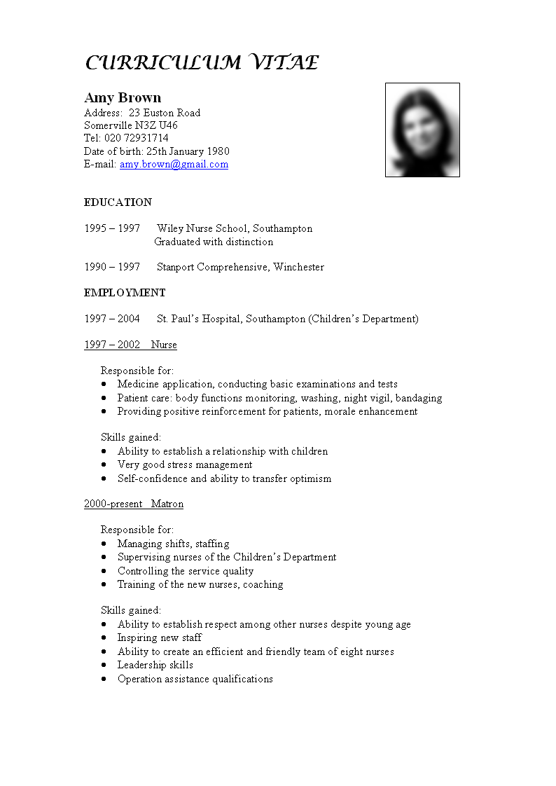 Resume for job seekers