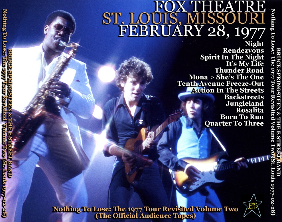 T.U.B.E. Bruce Springsteen 19770228 St Louis, MO (AUD/FLAC)