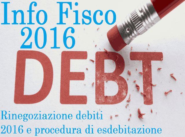 Fisco: rinegoziazione debiti 2016 e procedura di esdebitazione
