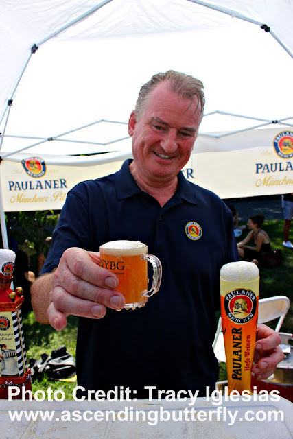Paulaner's Hefe-Weizen Natural Wheat and Oktoberfest Marzen at Blues, Brews and Botany New York Botanical Garden NYBG Fall 2017