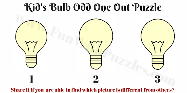 Can you find different Bulb Picture puzzle?