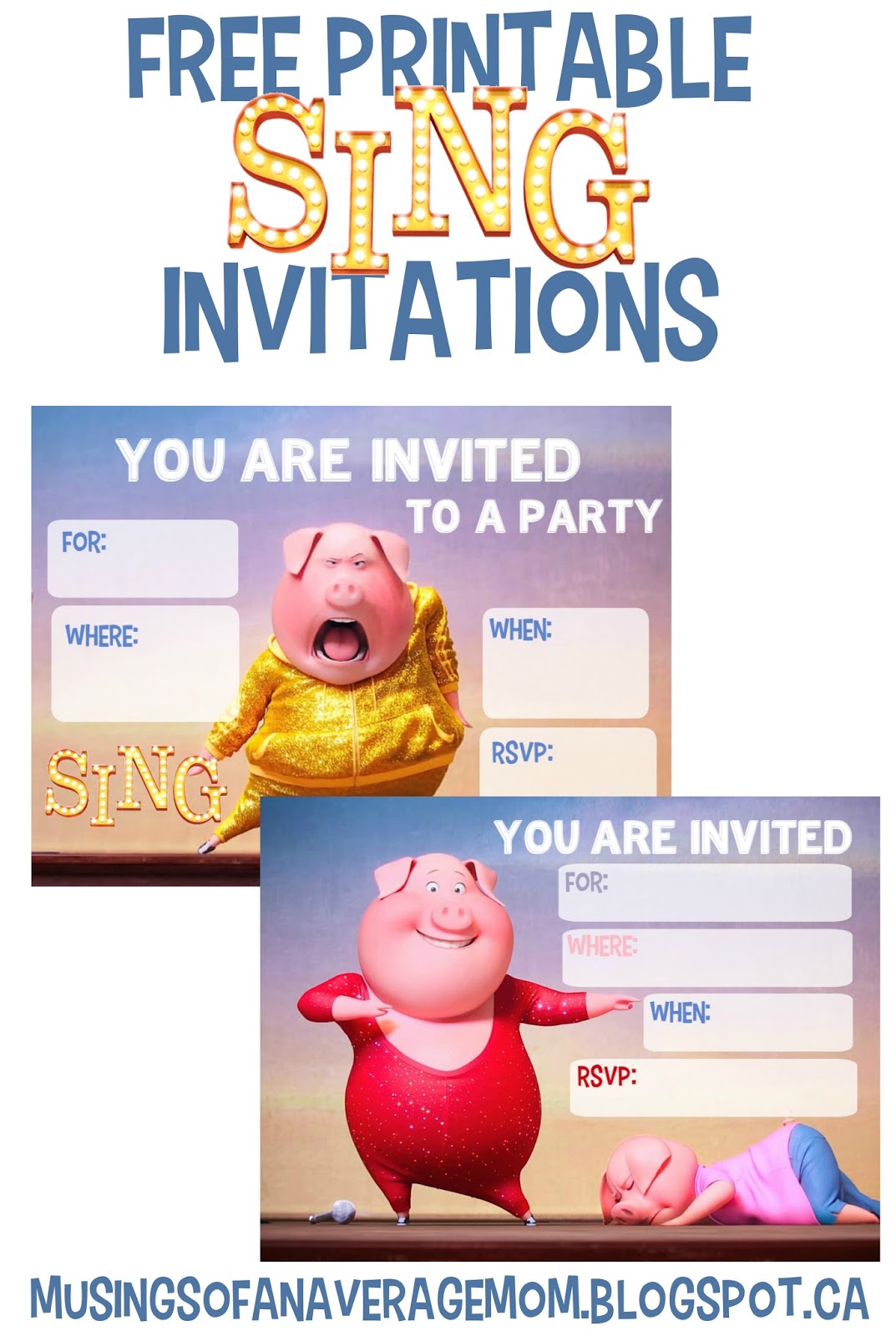 print out party invitations