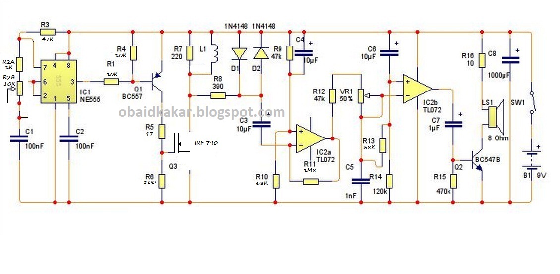 KSF ELECTRONICS: Russian PI metal detector circuit.