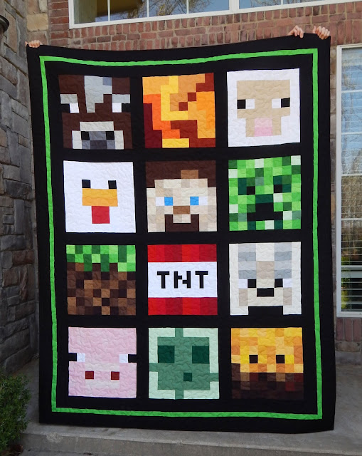 The Fleming's Nine Minecraft Quilt