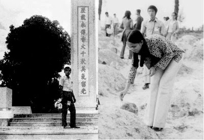 Mộ bia tại Nghĩa trang Đồng bào Chiến nạn Quảng Trị, & hình sinh viên du học về thăm nhà vào mùa hè 1973 Mộ bia tại Nghĩa trang Đồng bào Chiến nạn Quảng Trị,
