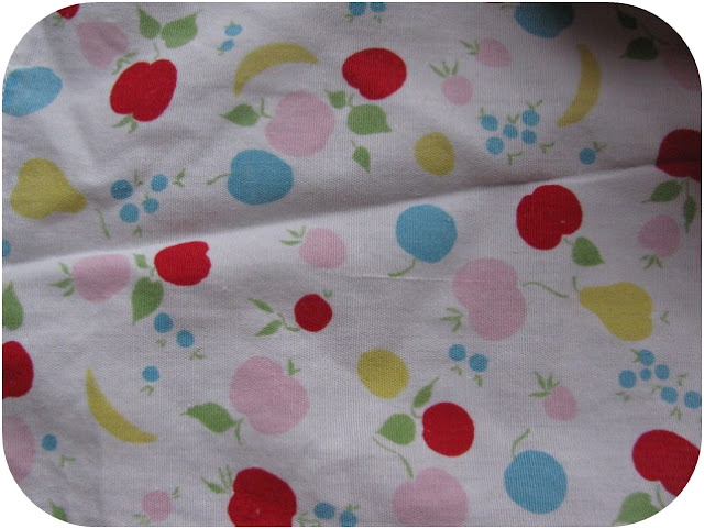 vintage novelty print fruit fabric