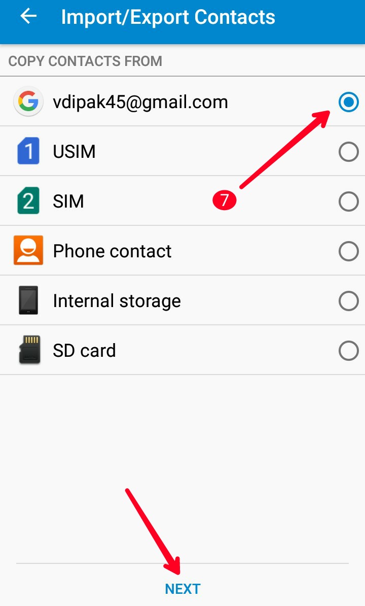 Mobile me Save Phone Numbers / Contacts ka Backup Email ID par kaise le