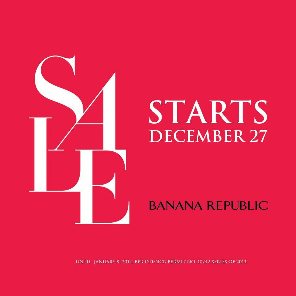 Manila Shopper Banana Republic SALE Dec2013 Jan2014