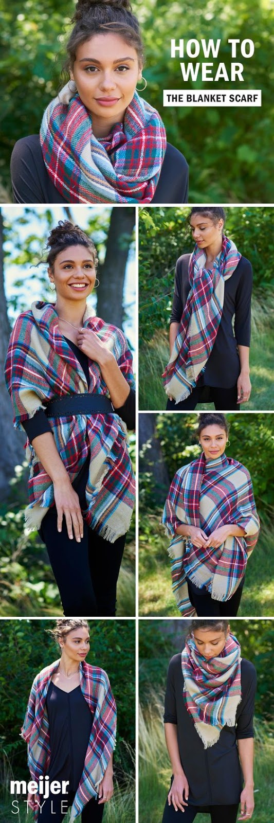 How to wear a blanket scarf WFBM