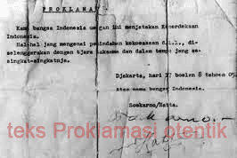 teks proklamasi otentik