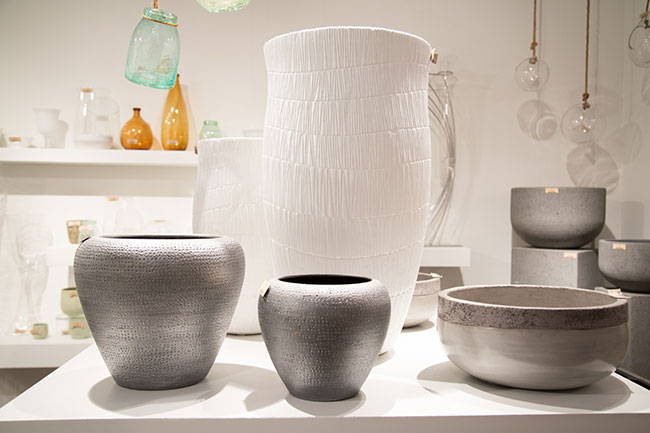 Outdoor ceramic planters from Accent Decor