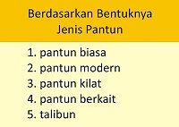 Jenis pantun dari bentuknya Jenis pantun dan contoh pantun berdasarkan bentuknya