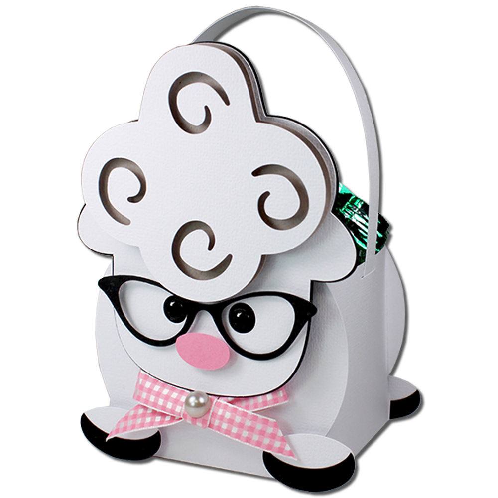 JMRush Designs Lamb Glasses Basket