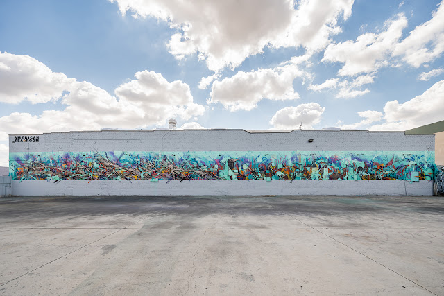 Saber & Zes collaborate on a beautiful piece of work in the Arts District of Los Angeles.