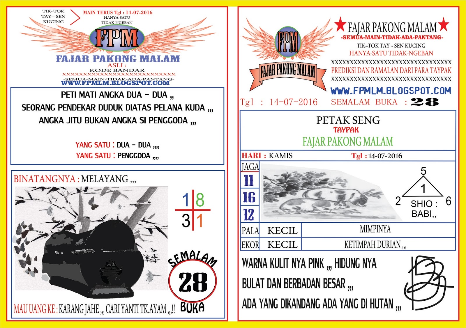 Kamis 14 Juli 2016fajar Pakong Malam Buka 28 Fajar Pakong Malam