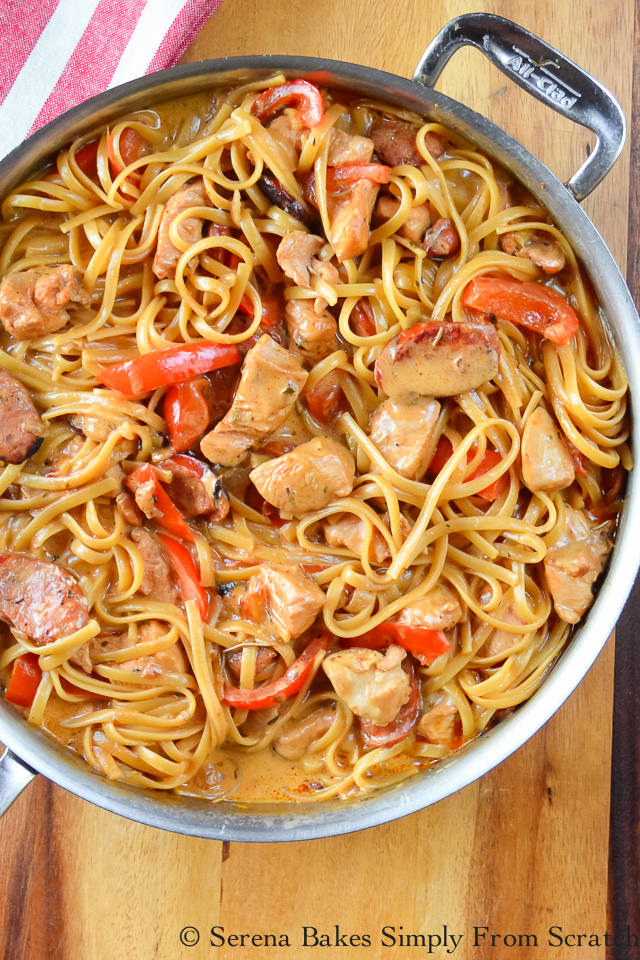 One Skillet Cajun Chicken and Pasta