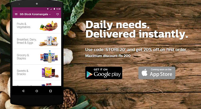 Ola Store to Order Groceries and 20% Discount on first order