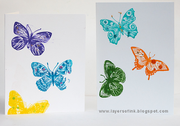 Layers of ink - Sparkly Butterflies Cards