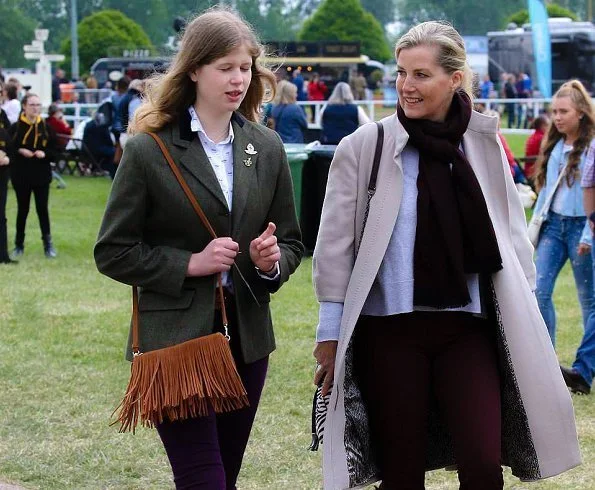 Queen Elizabeth II, Countess Sophie of Wessex, her children Lady Louise and James Vicount Severn visited traditional Royal Windsor Horse Show 2018