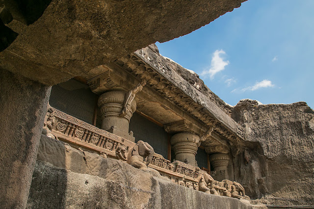 Jain caves at Ellora - sheer poetry on stones! jain temples ellora caves stone carvings