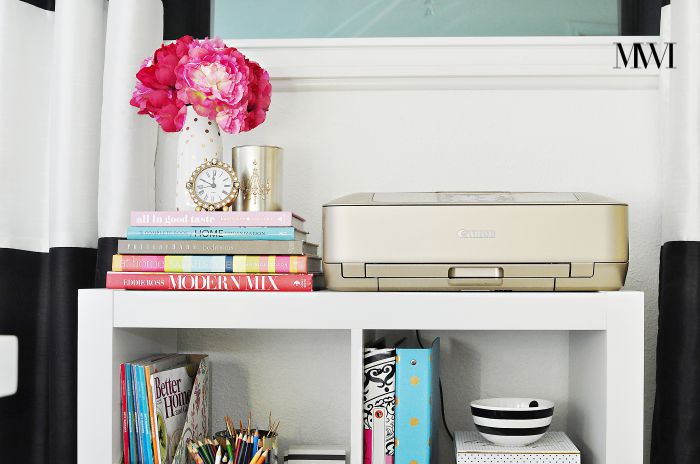 Functional, chic and affordable storage solutions from the Better Homes & Gardens collection at Walmart that are perfect for a home office or craft room. 