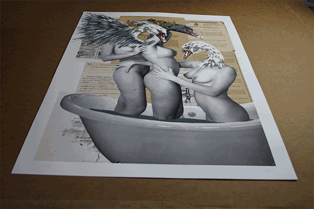 "Swan Lake" New Limited Edition Screen Print By Spanish Street Artist VinZ - StreetArtNews Exclusive 5