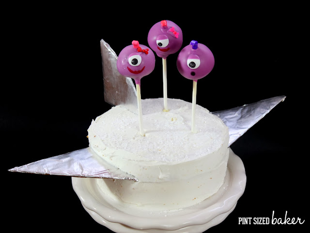 These cake pops look just like Flying Purple People Eaters Cake Pops! They're fun to make and even more fun to eat!