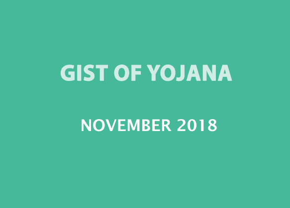 Gist of Yojana November 2018 Gist of Yojana November 2018