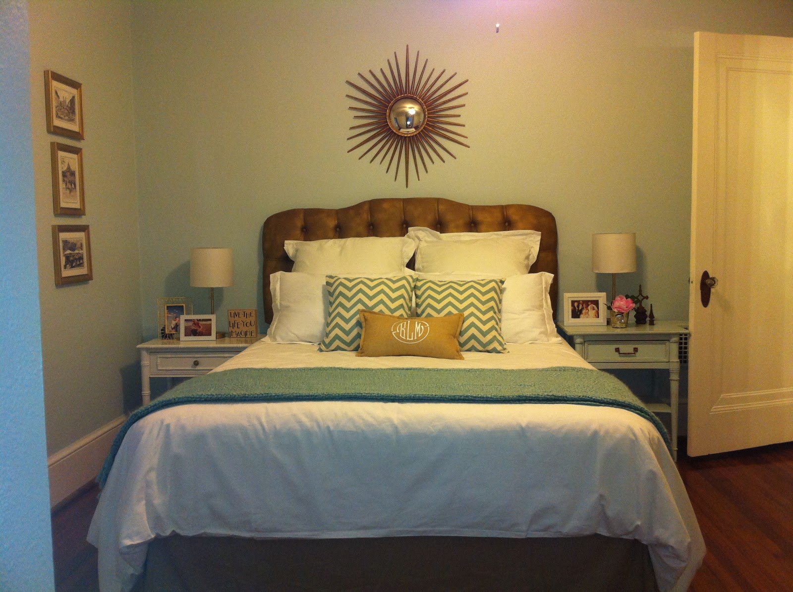 The Luxe Lifestyle Our Tan & Blue Guest Room