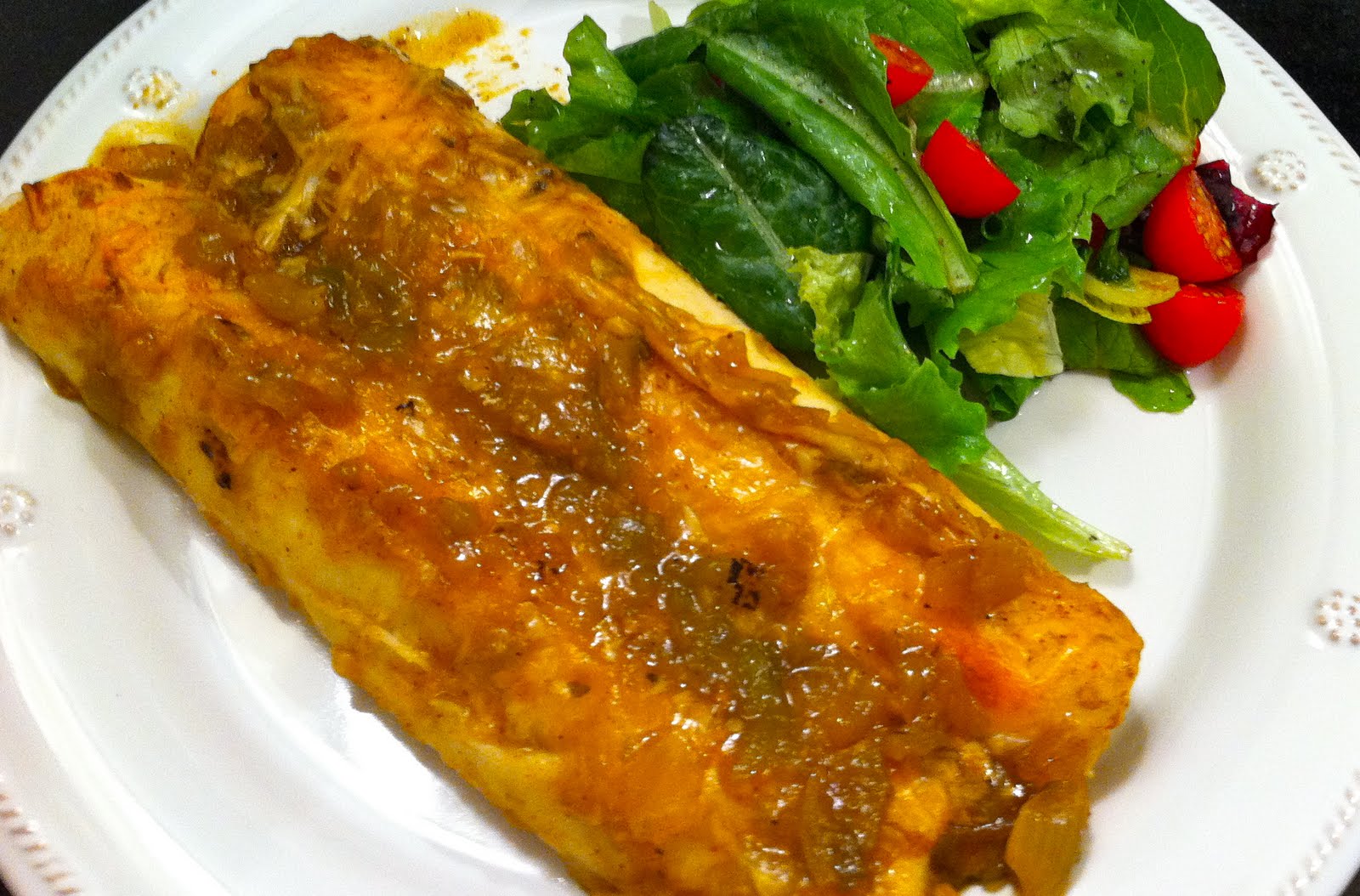 The Lazy Cook's Kitchen Slow Cooker Green Chile Chicken Enchiladas