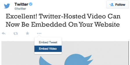 Excellent! Twitter-Hosted Video Can Now Be Embedded On Your Website : eAskme