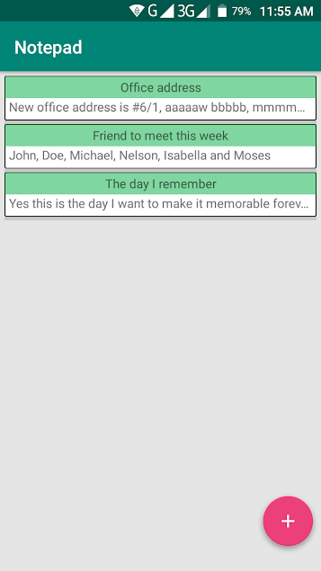 Simple Notepad Android App Simple Notepad Android App