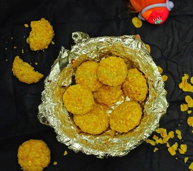 Egg less -Whole-Wheat Cornflakes-Cornflakes-cookies-recipe