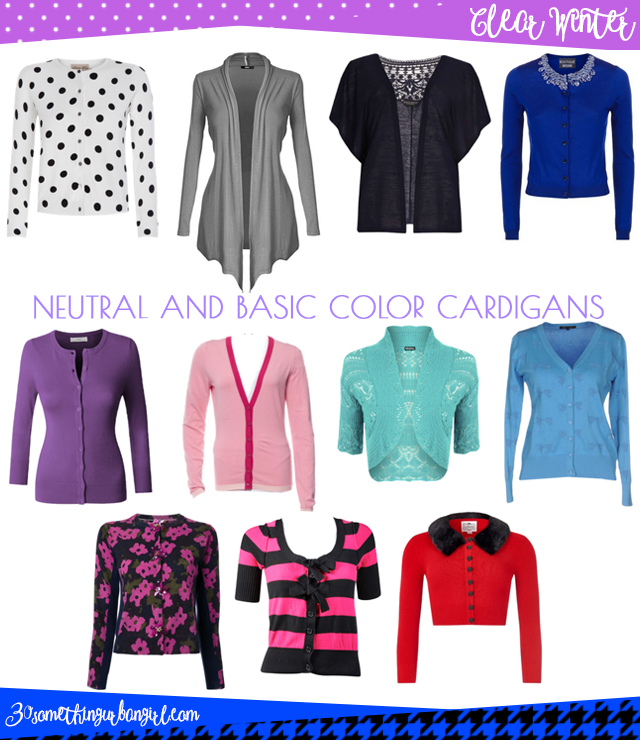 Wardrobe Essential: Neutral and basic color cardigans for Clear Winter women by 30somethingurbangirl.com