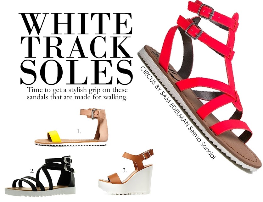 Get It Now: White Track Sole Sandals