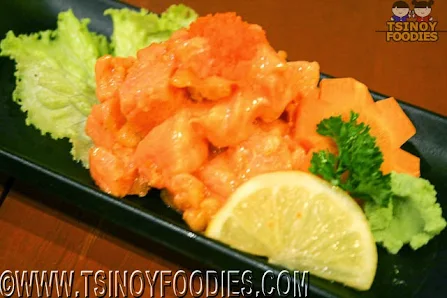 spicy salmon sashimi