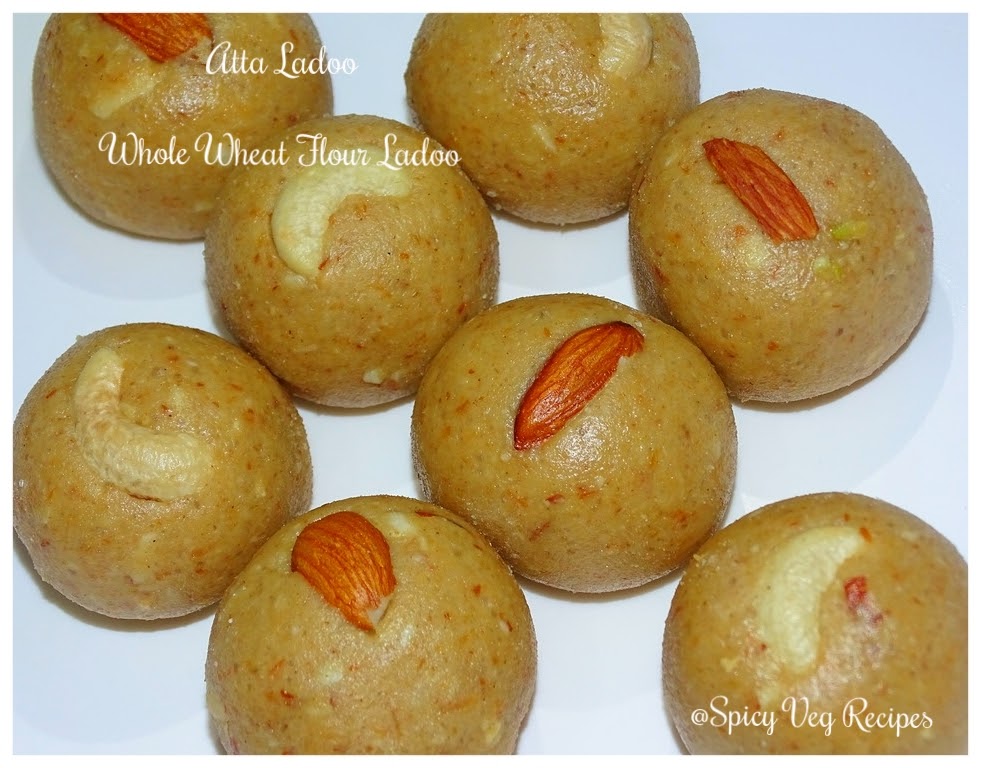 Whole wheat flour ball/ Atta Ladoo is a most popular Indian sweet, especially during winters. Wheat flour Ladoo is a taste and delicious tea time snack.  atta, ladoo, fusion, Desserts |Sweets | Mithai Recipes, Breakfast&Snacks, atta, ladoo,