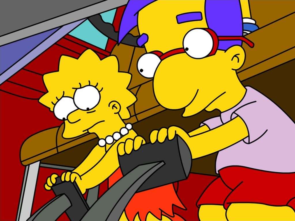 Lisa+And+Milhouse+Helping+Bart+Drive+A+Car.jpg